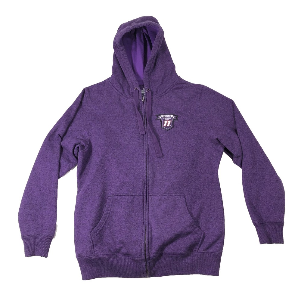 Over‎ The Wall Hoodie Large Purple #11 Denny Hamlin Joe Gibbs Racing NASCAR